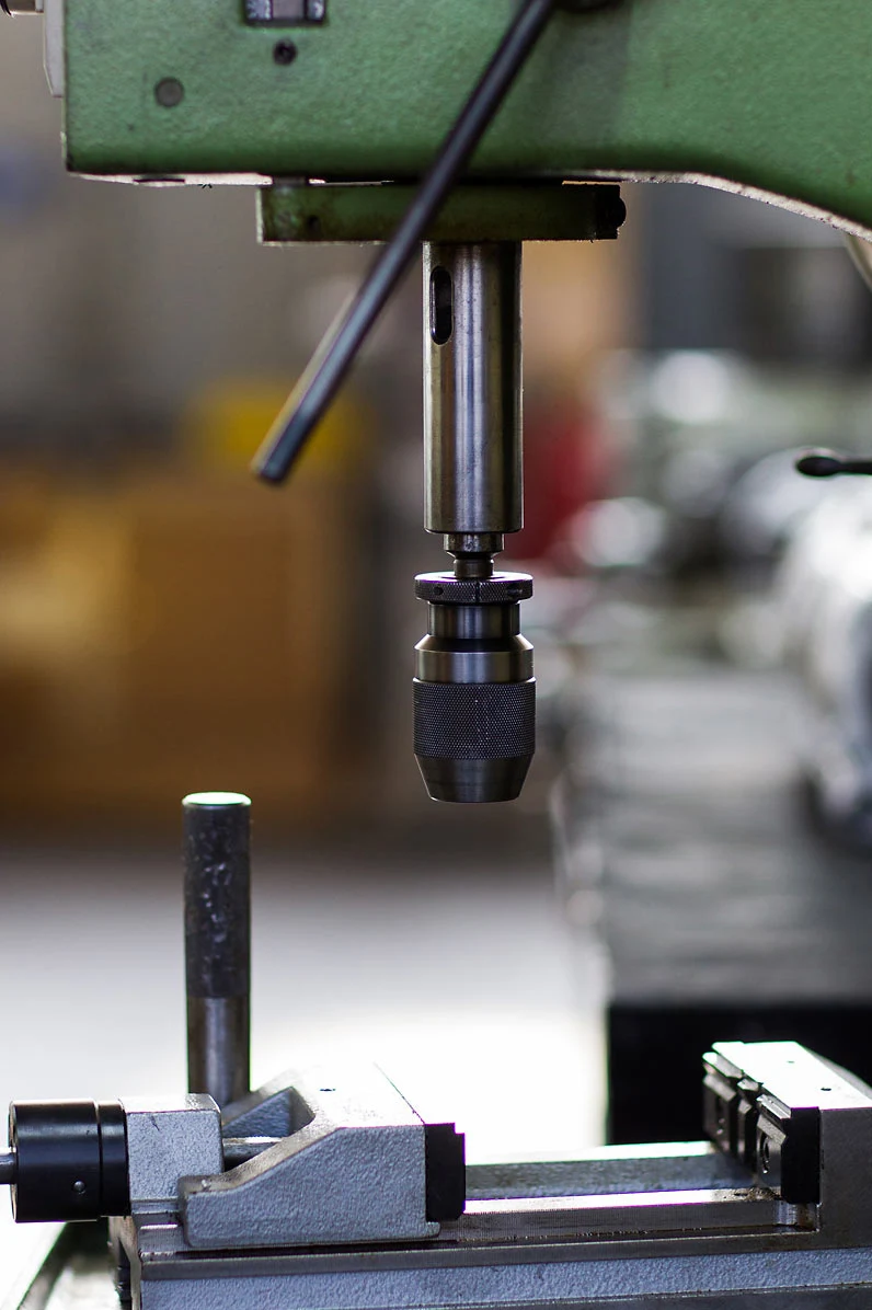 Bohrvorgang an der Werkzeugmaschine